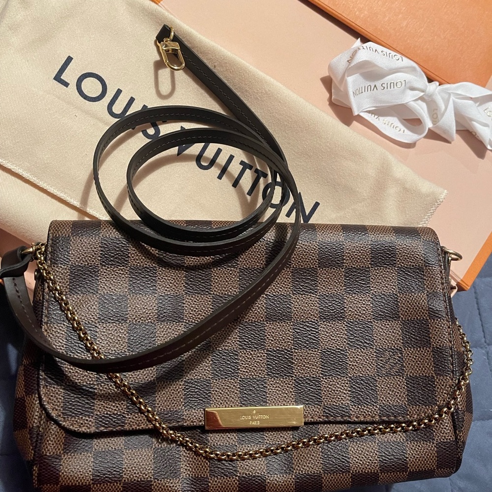Louis Vuitton Ebony Checkered Crossbody Bag